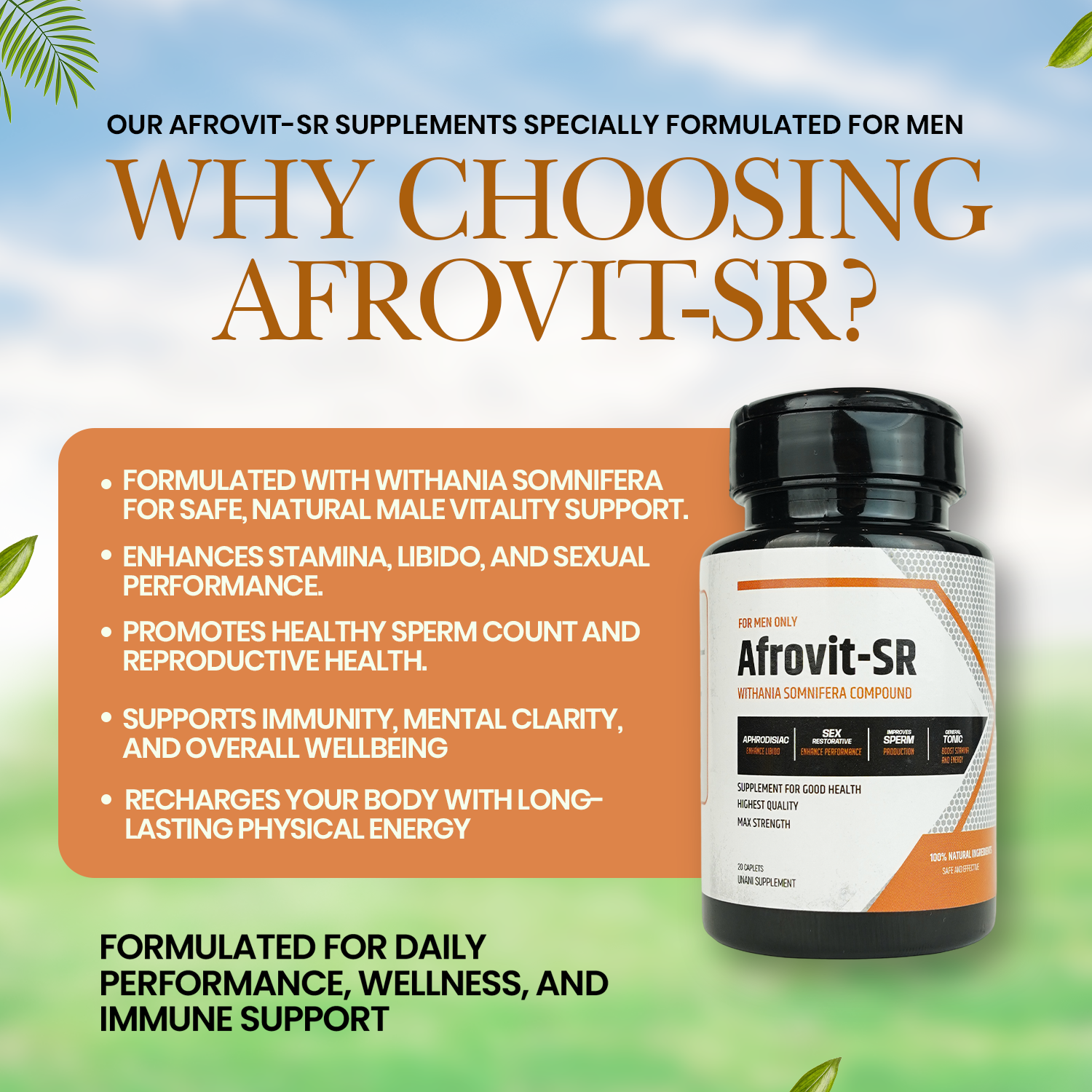Afrovit SR: A Complete Herbal Supplement for Men’s Vitality